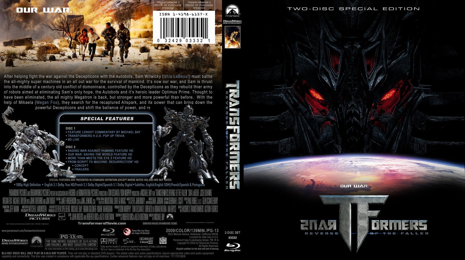 Blu ray Cover Collection Transformers 12 [ปก][Bluray]
